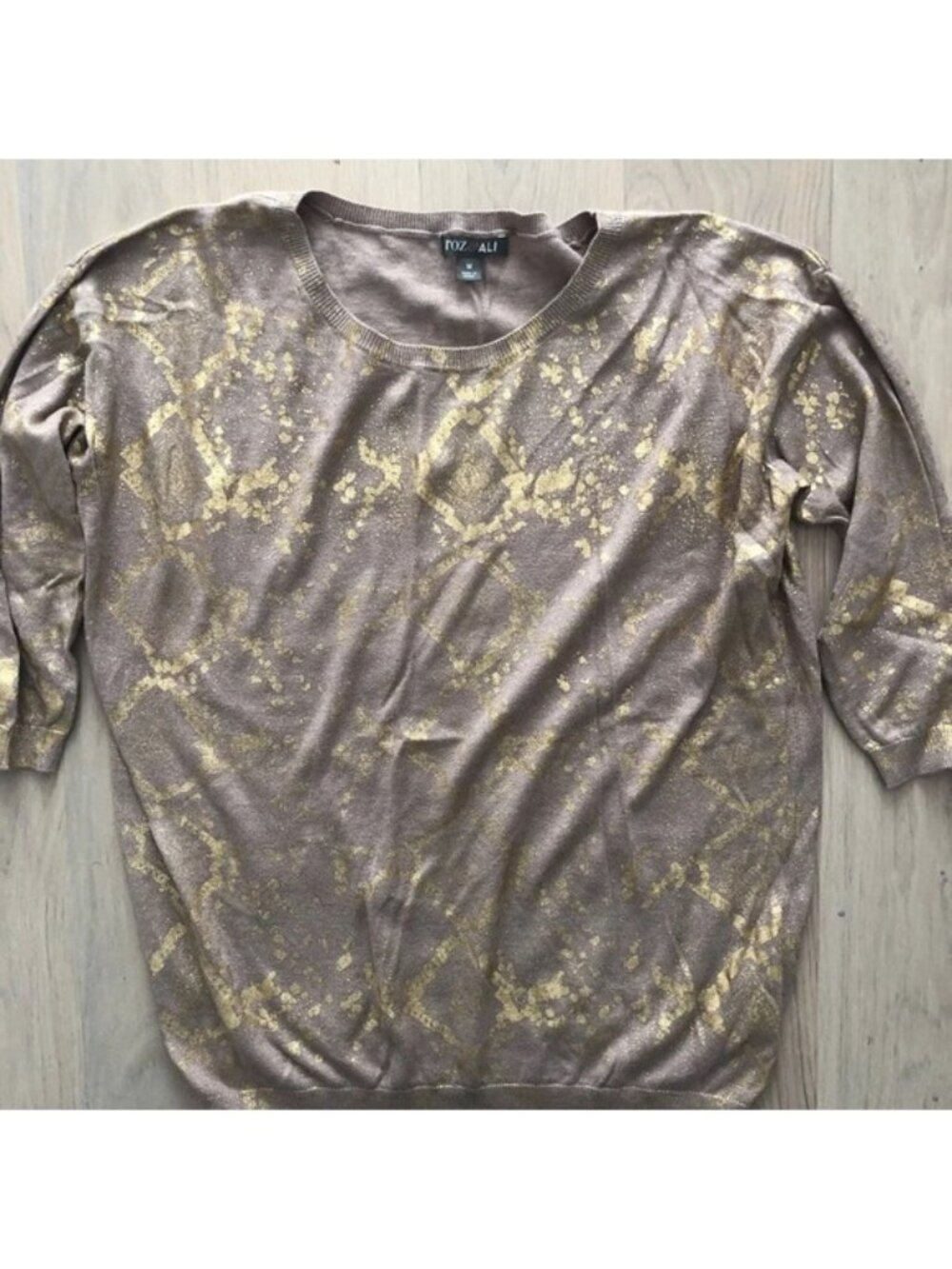 Roz & Ali Gold Shimmer Sweater